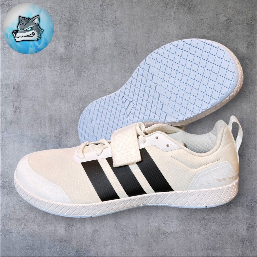 adidas The Total Weightlifting Shoes Cloud White Black Men's Size 10 JP6195